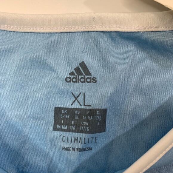 Adidas Jersey Boys XL Sky Blue Entrada 18 New York City FC Native Grill Wings 45 - Picture 6 of 14